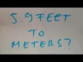 5 9 feet to meters