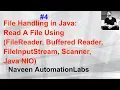 Part 4 File Handling in Java Read A File FileReader Buffered Reader FileInputStream