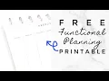 Functional Planning Technique Free Printable AD