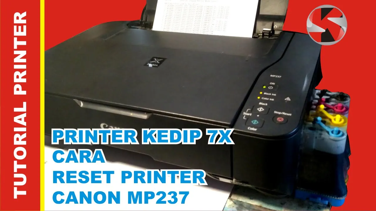 Cara mengatasi printer Canon MP237 lampu eror berkedip secara bergantian