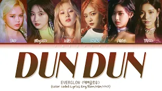 EVERGLOW 에버글로우 DUN DUN Color Coded Lyrics Eng Rom Han 가사 