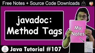 Javadocs Method Tags For Generating java Documentation
