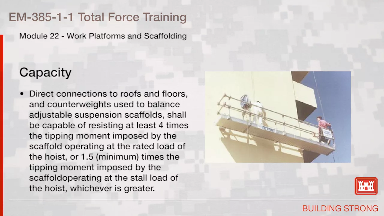 NAVFAC Safety Training Module 22: Work Platforms & Scaffolding