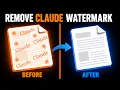 How To Remove Claude s Watermark One GitHub Repo