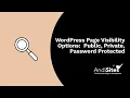 WordPress Page Visibility Options Public Private Password Protected