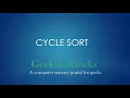 Cycle Sort GeeksforGeeks