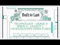 Grade 9 Investigating Structures Term 1 Week 4 Lesson 1 Technology