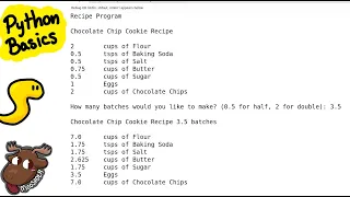Python coding examples - Variables and Math