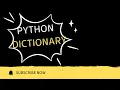 Python Class 15 Python Dictionary