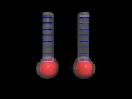 Python programming double thermometer different speeds