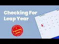 Checking For leap year C Programming Exercise