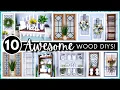 BEST TOP 10 WOOD Home Decor DIYs HIGH END Looks with LOW COST Wood Great DIY House Warming Gifts