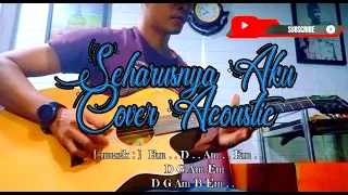 Download Seharusnya Aku Cover Gitar (Akustik ) ||| Chord Dan Melodi MP3