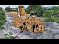 Download Lagu New Update Unbelievable Bulldozer Work in Swamp! SHANTUI + 25Ton Truck Dirt Drop