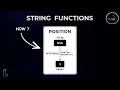 String Functions in SQL Position Function SQL Series