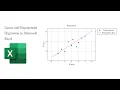 Linear and Exponential Regression Using Microsoft Excel