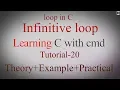 learning c with cmd Infinitive loop in c