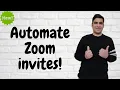 How to schedule zoom meetings Automate zoom invites