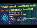 React JS Tutorial - Basic to Advance Conditional rendering with ternary operator in react