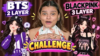 Bts army 💜 V/s BlackPink 🖤🩷 Makeup challange 😱|| #makeup #thesastamakeup #funny 