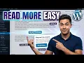 How To Use WordPress Read More Tag Effortless