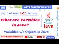 What is Variables in Java What is the difference in Variable and Object Java Completed Course