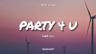 charli xcx party 4 u tiktok version lyrics terjemahan 