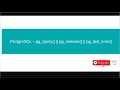 PostgreSQL - Executing Sql Statements