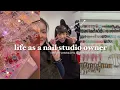 life of a nail studio owner in nyc meeting nailsbymei press on orders nail supply haul