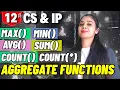 Aggregate Functions in SQL SUM AVG COUNT MAX MIN Class 12 CS IP