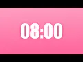 8 Minute Timer - Minimal No Sound Pink Background
