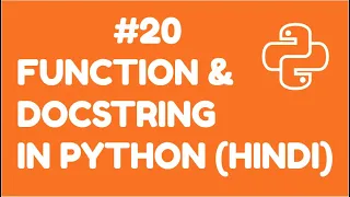 Functions And DocString In Python Python For Absolute Beginner In Hindi