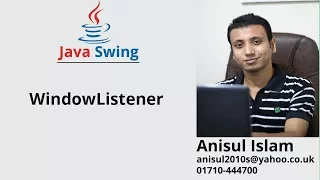 Java Swing Bangla Tutorial 76 WindowListener