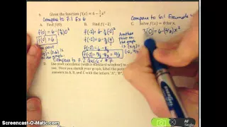 Function notation and points on a graph