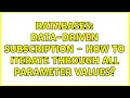 Databases Data-Driven Subscription - how to iterate through all parameter values