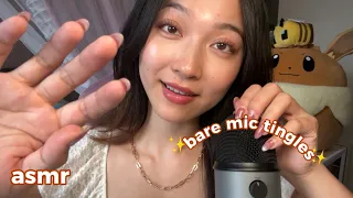 asmr gentle bare mic scratching u0026 gripping mouth sounds u0026 hand movements 