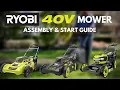 How to Assemble Start the RYOBI 40V Brushless Mower