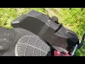 How to find the model and serial number on a Troy built Zero turn lawn mower 19 sec
