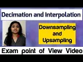 Decimation and Interpolation in DSP Digital Signal Processing Downsampling and Upsampling