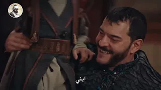 عثمان يجتمع بعائلته ويسلم حيركوتاي سيوف بامسي من جديد في مشهد جميل مترجم FHD 