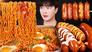 꼬들꼬들한 열라면 5봉 먹방!🍜 뽀독뽀독 대왕소세지 흰쌀밥 김치까지 Ramen & Giant Sausage Mukbang Asmr 꿀조합 리얼사운드 라면 먹방