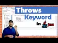 Throws vs Throws Keyword Used in Exception Handling in java