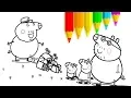 Learn Colors For Kids Peppa Pig Coloring Pages Rainbow Colours for Children