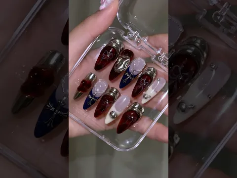 fall nails π€ #fallnails #nails #pressonnails #tortoiseshell #nailtutorial #nailart #asmr