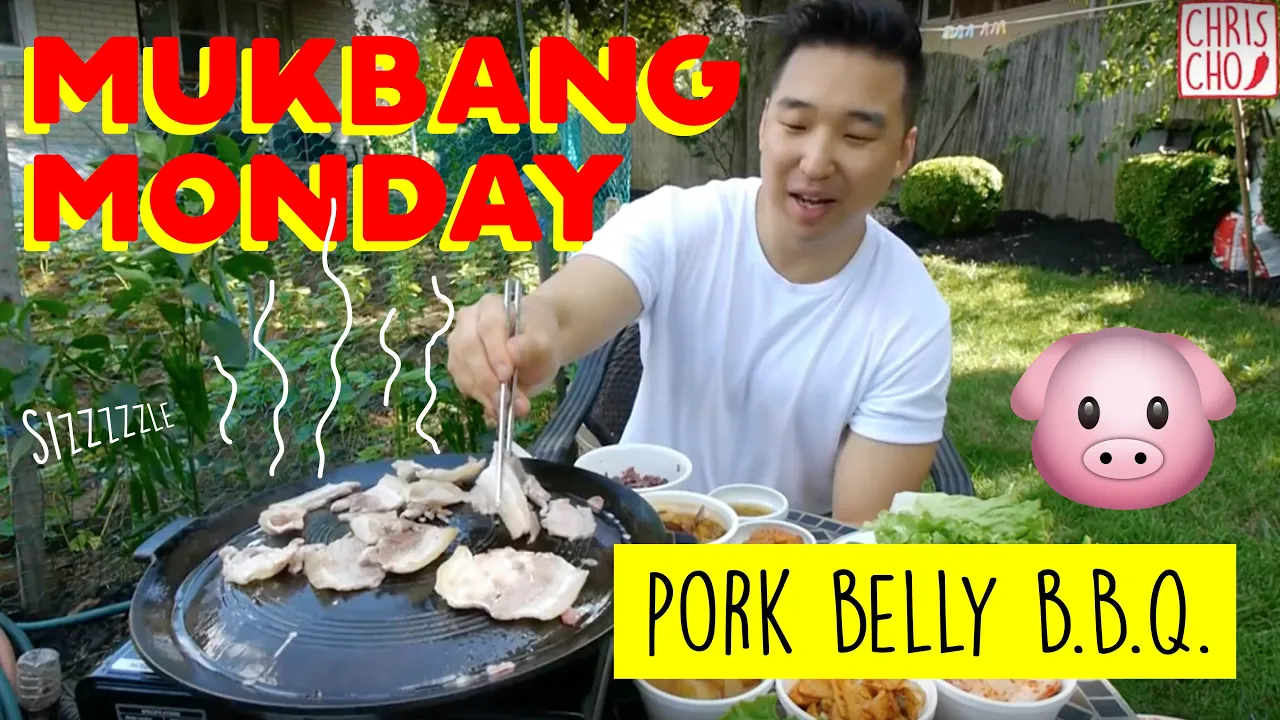 Korean BBQ Mukbang   Samgyupsal aka Pork Belly ( )