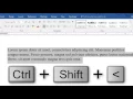 58 Using Keyboard Shortcuts to Change Font Size