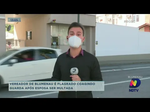 Vereador de Blumenau é flagrado coagindo agente de trânsito após esposa ser multada em Blumenau
