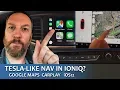 Does CarPlay Google Maps Give Tesla Like GPS Nav In IONIQ Electric No