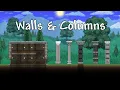 TERRARIA BUILDING HOUSE TIPS - Wood walls and Brick walls combinations Beams and Columns
