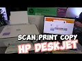 How to SCAN PRINT COPY from HP Deskjet All In One Printer Review